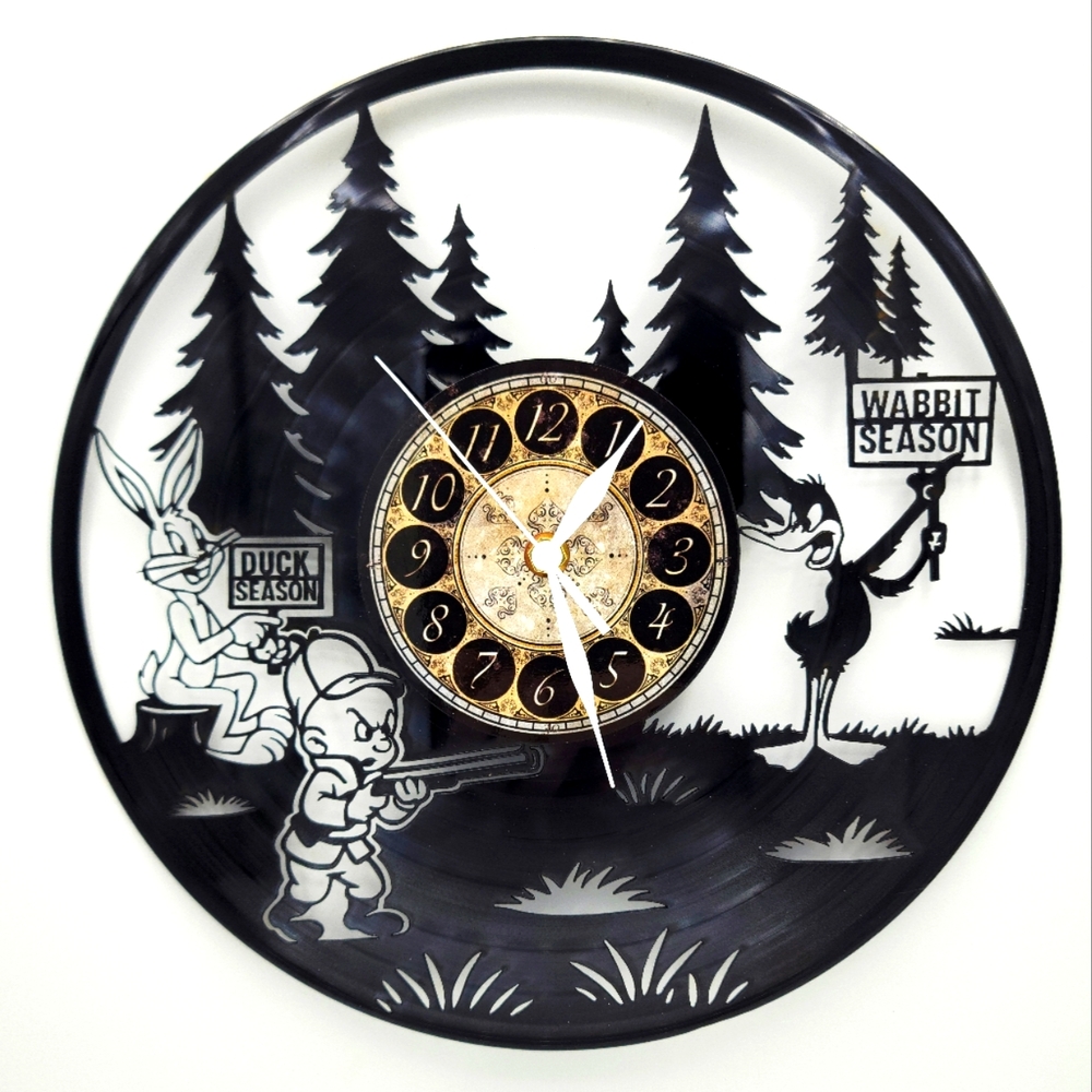IT'S DUCK SEASON ! vinyl record clock | wall art decor gift for office, mancave